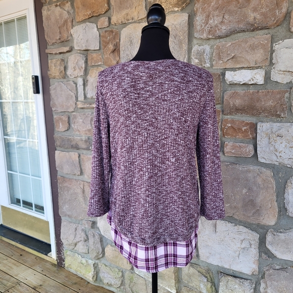 Como Vintage, 80's retro style Women's size M. Pink & Purple, light sweater, - Picture 3 of 7